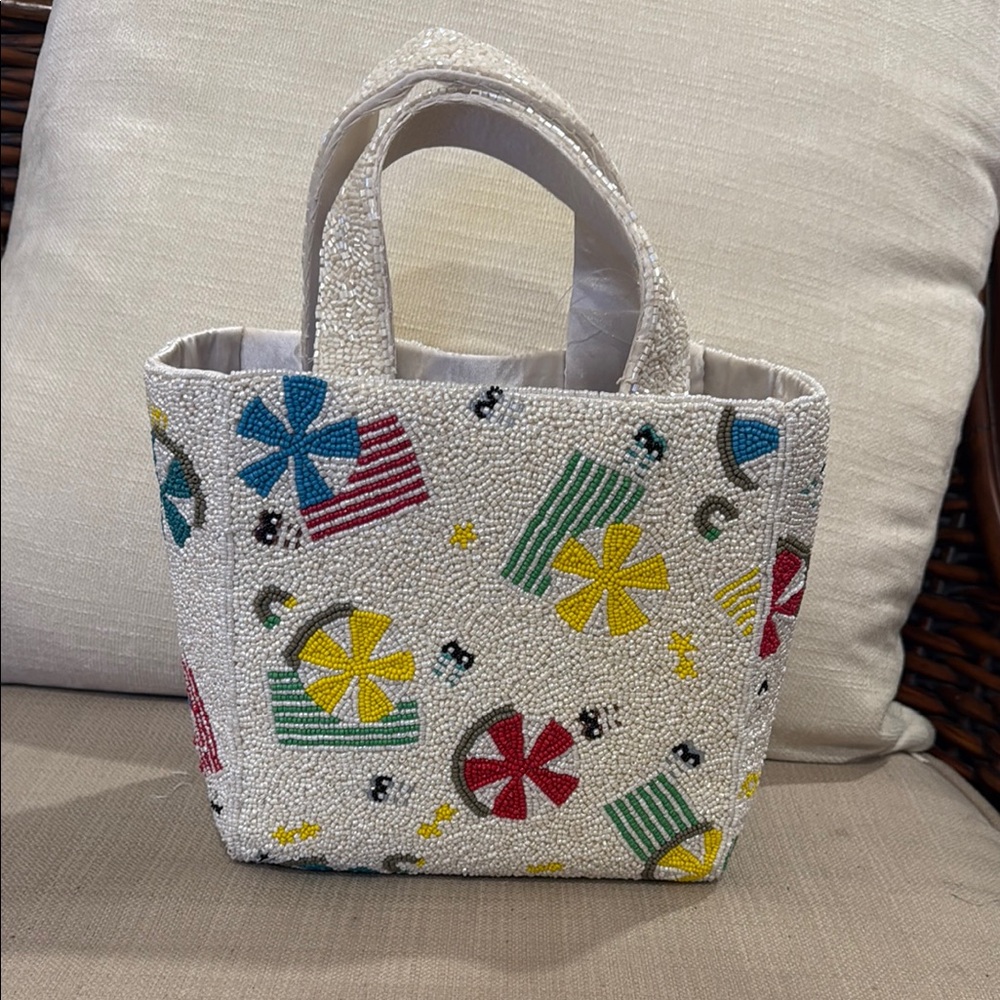 Colorful Beaded Tote Bag